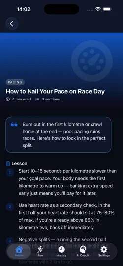 Screenshot von One Run One Goal auf dem iPhone 6