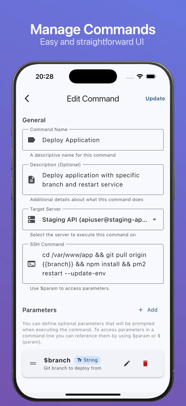 #5. SSH Command Widget (iOS) Door: Andreea Schmid