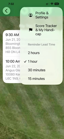 The Golf Weather App screenshot