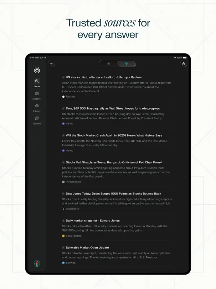 Perplexity iPad screenshot 6