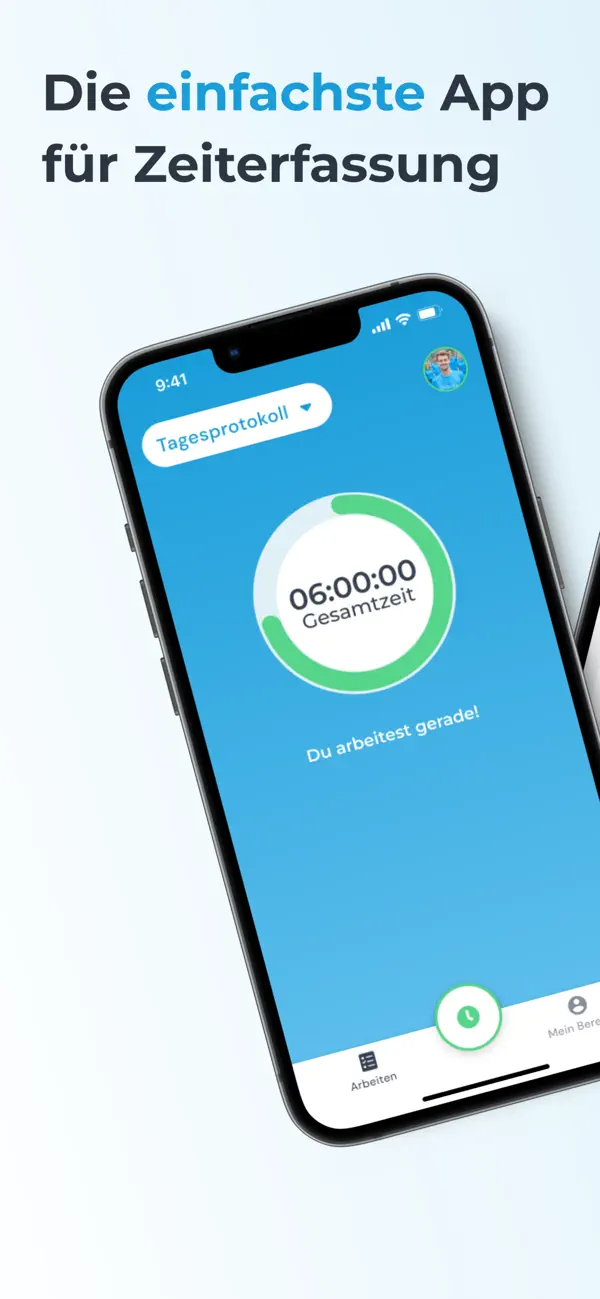 Screenshot #1 pour clockin – Zeiterfassung