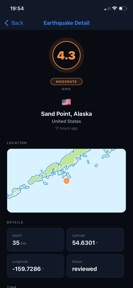 Seismo - Earthquake Alerts screenshot