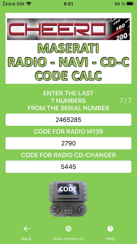 #3. RADIO CODE for MASERATI (iOS) بواسطة: Petr Svihovec