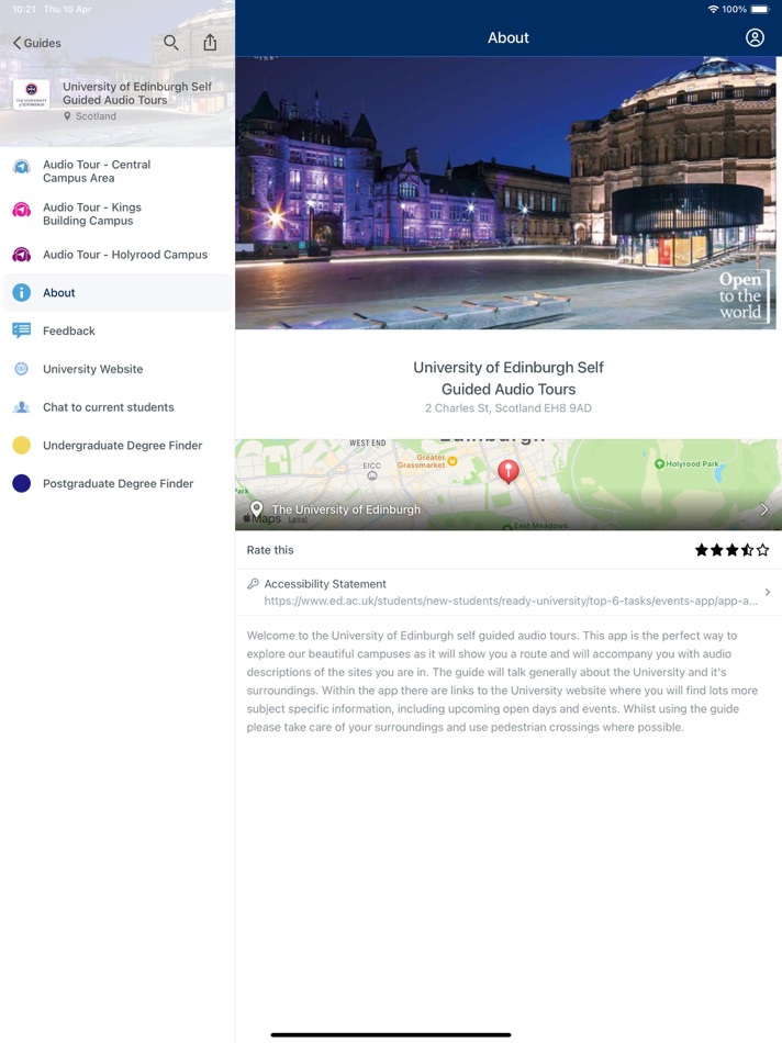#1. University of Edinburgh Events (iOS) 由: The University of Edinburgh