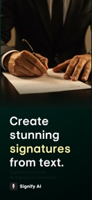 AI Signature Generator Signify screenshot