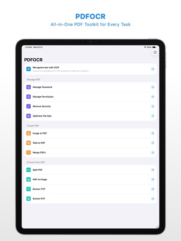 PDF OCR Pro iPad screenshot