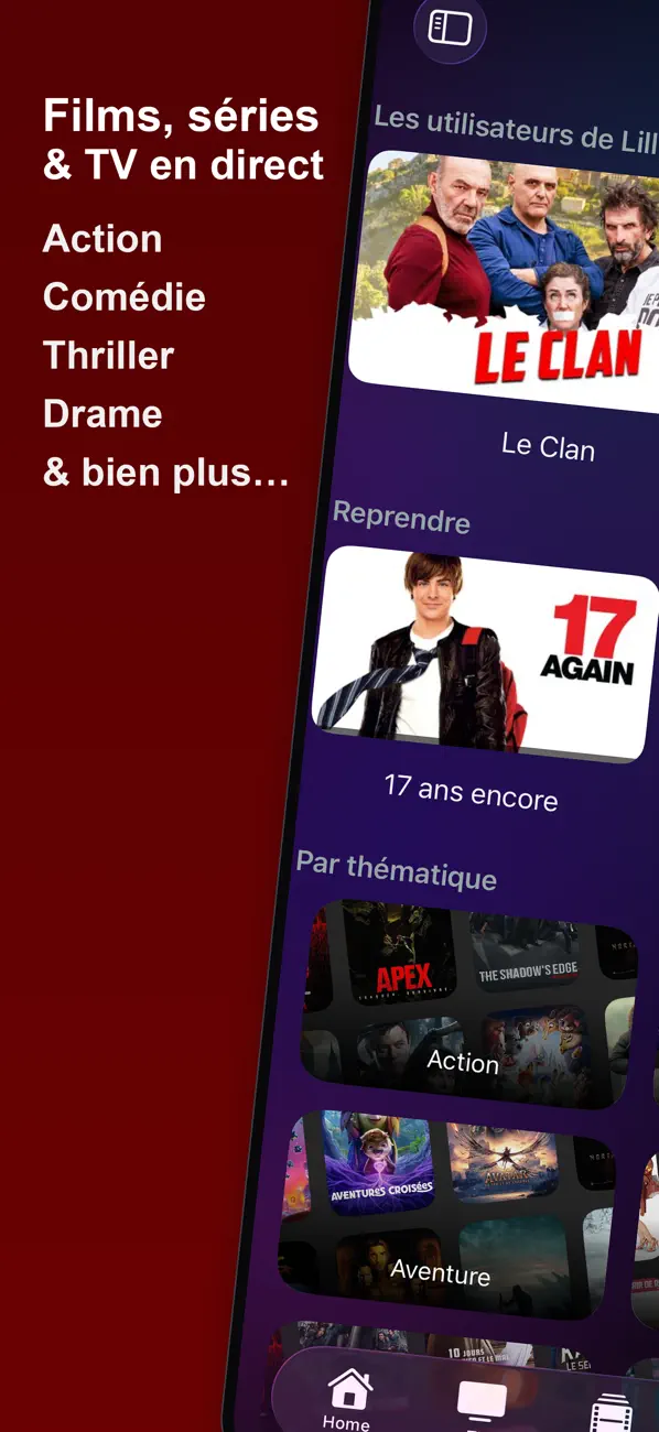 Screenshot #1 pour LillyPlayer - IPTV Player
