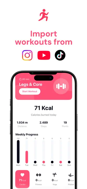 Gymena: Gym & Calorie Tracker screenshot 1