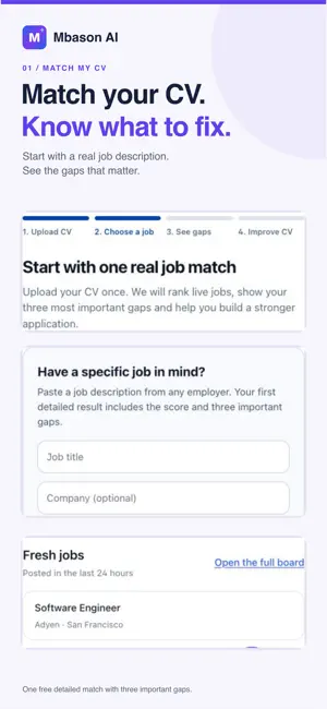 Mbason AI: Job Search & CV screenshot 1