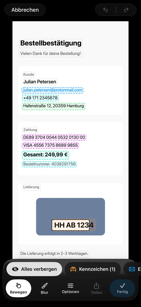 BlurBrush: Foto zensieren iPhone App Screenshot 1 – Foto & Video