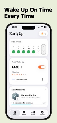 EarlyUp: Wakeup Alarm Clock Screenshot 1 of 6
