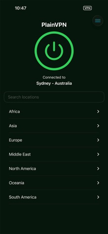 PlainVPN screenshot