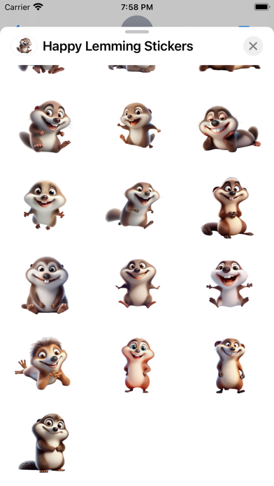 Screenshot #3 pour Happy Lemming Stickers