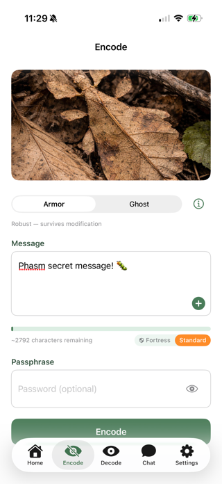 Phasm: Steganography Screenshot 1 of 5