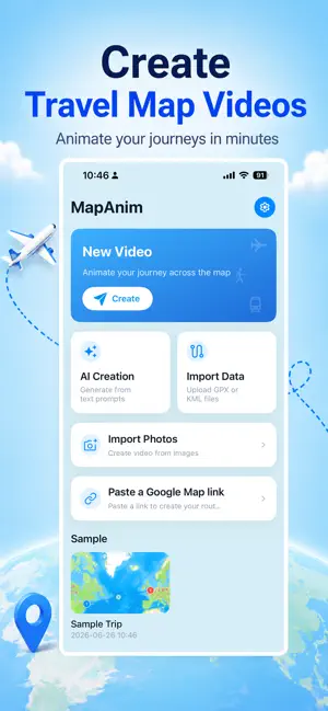 Travel Map Animation - MapAnim screenshot 1