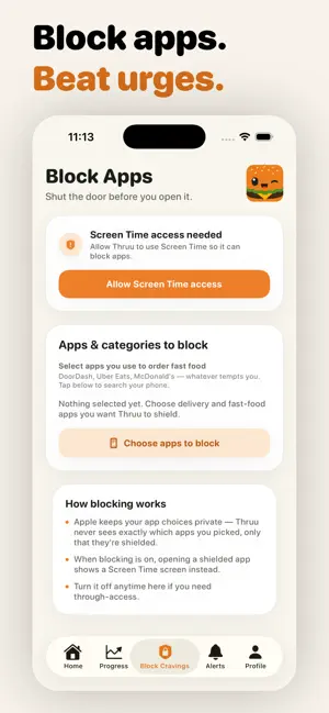 Thruu - Quit Fast Food screenshot 2