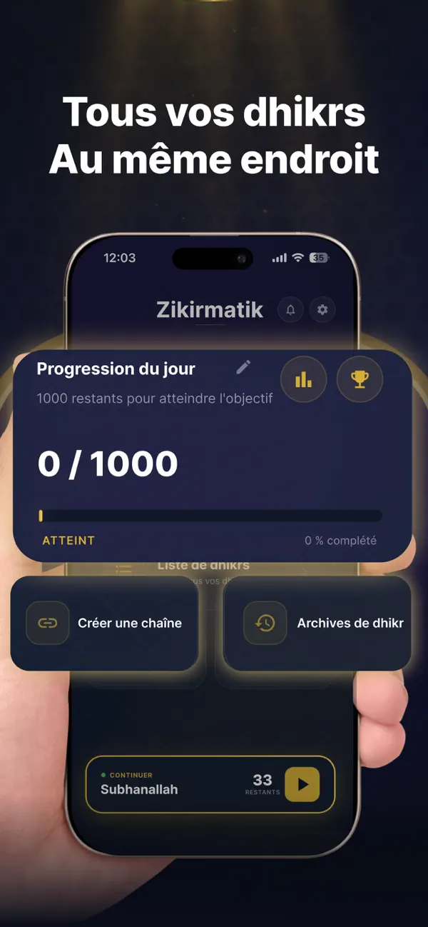 Screenshot #1 pour Compteur Dhikr: Tasbih