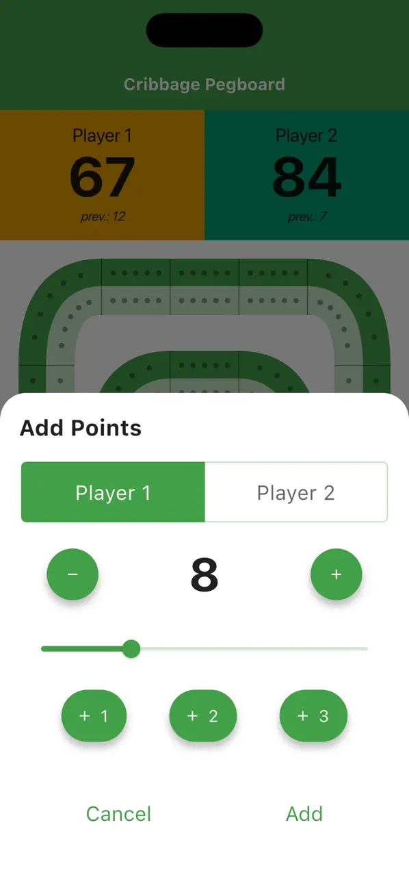 Screenshot #2 pour Cribbage Pegboard Tracker
