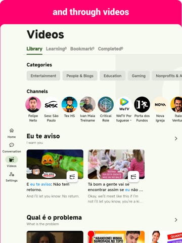Portuguese -Listening Speaking iPad screenshot