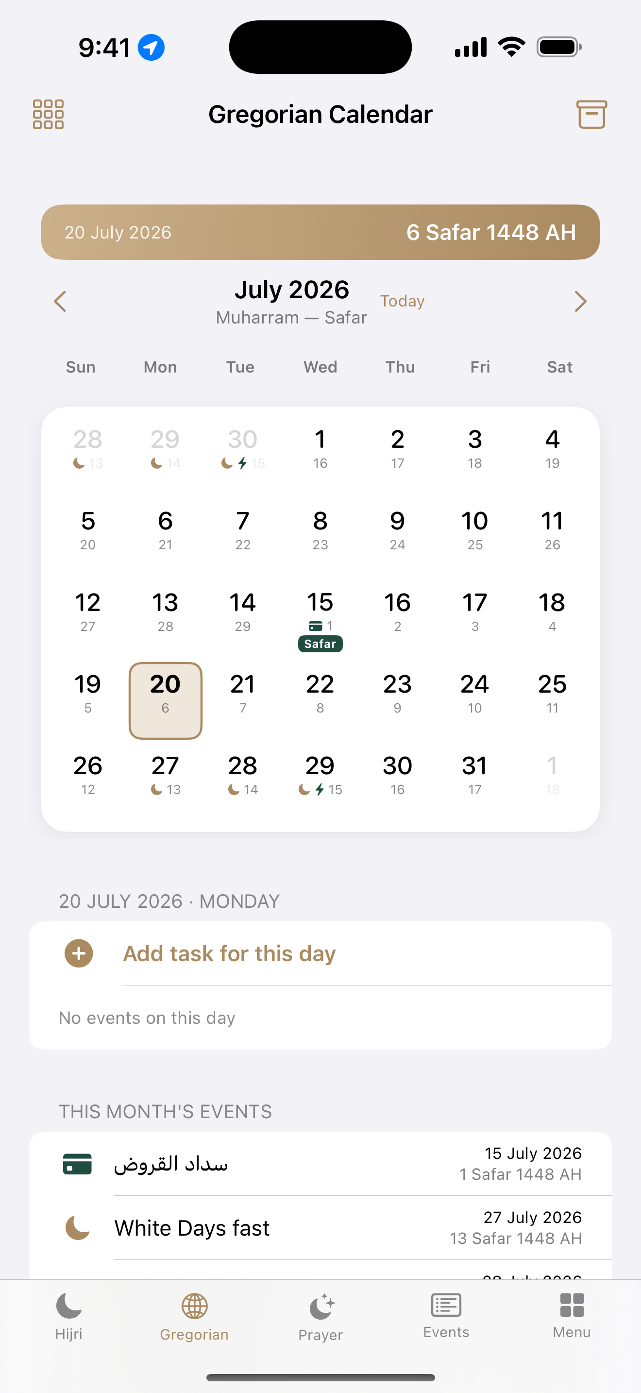 Yawmak — Hijri Calendar screenshot 2