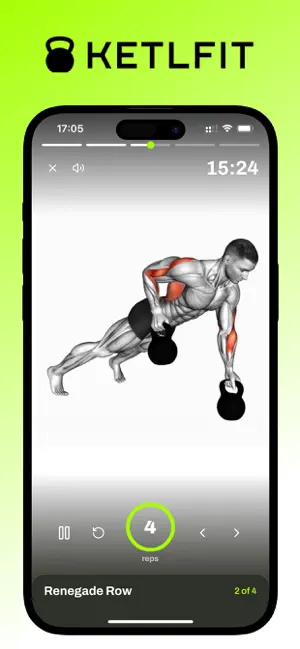 KETLFIT: Kettlebell Workouts screenshot 1