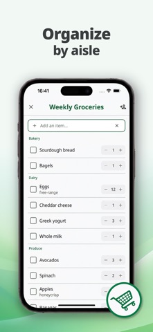 Listyk: Grocery List iPhone screenshot