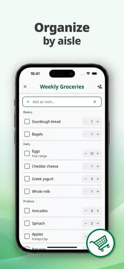 Screenshot von Listyk: Grocery List auf dem iPhone 5