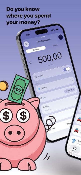 Piggy Tracker : Cash Tracker Screenshot 1 of 6