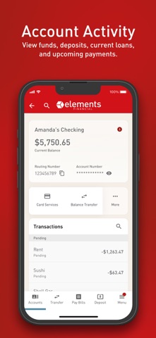 Elements Mobile Banking Screenshot 3 of 7