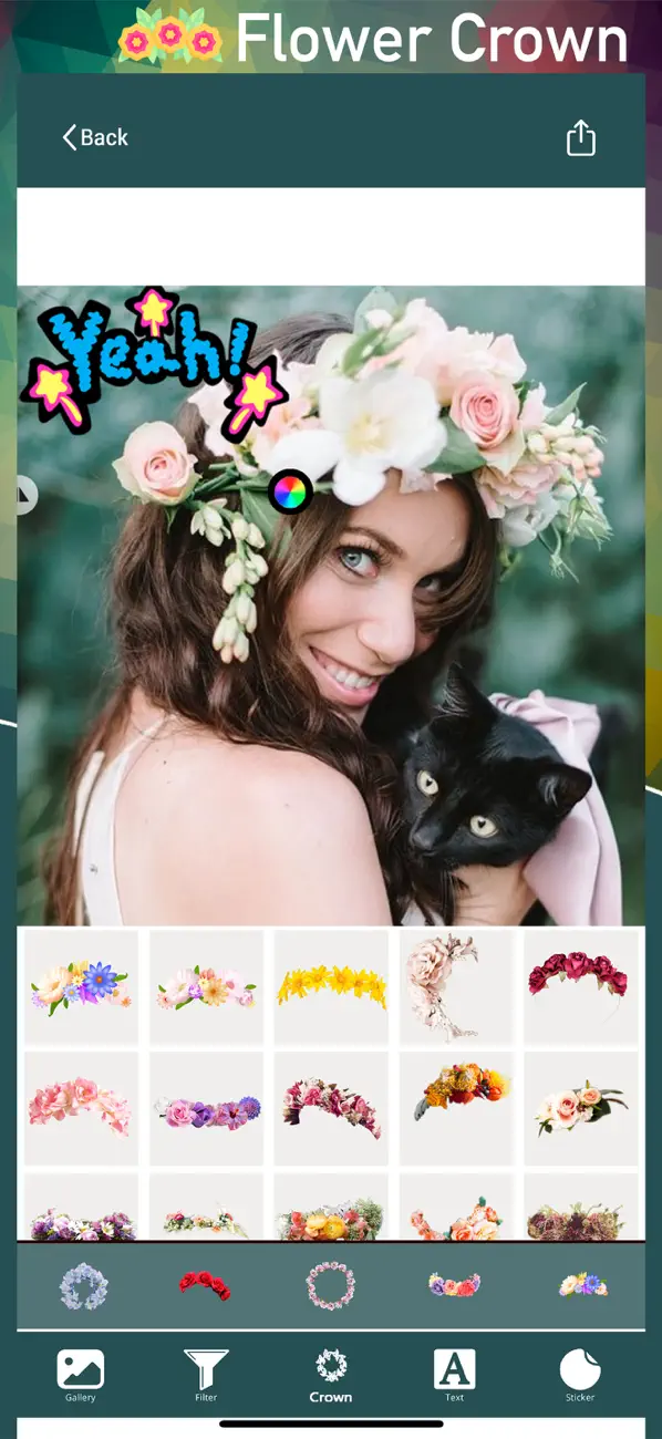 Screenshot #1 pour FlowerSnap Crown: Wedding Halo
