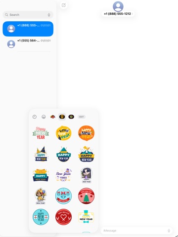 New Year Stickers!! iPad screenshot