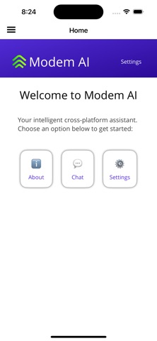 Modem AI iPhone screenshot