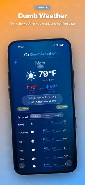 Dumb Weather: Clear & Dry screenshot 4
