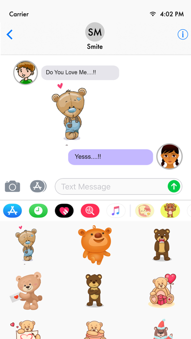 Teddy Love Stickers Screenshot