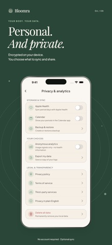 Bloomra: Period Tracker Screenshot 6 of 8