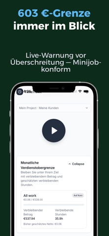 Arbeitszeiterfassung - Stundo — Screenshot 1