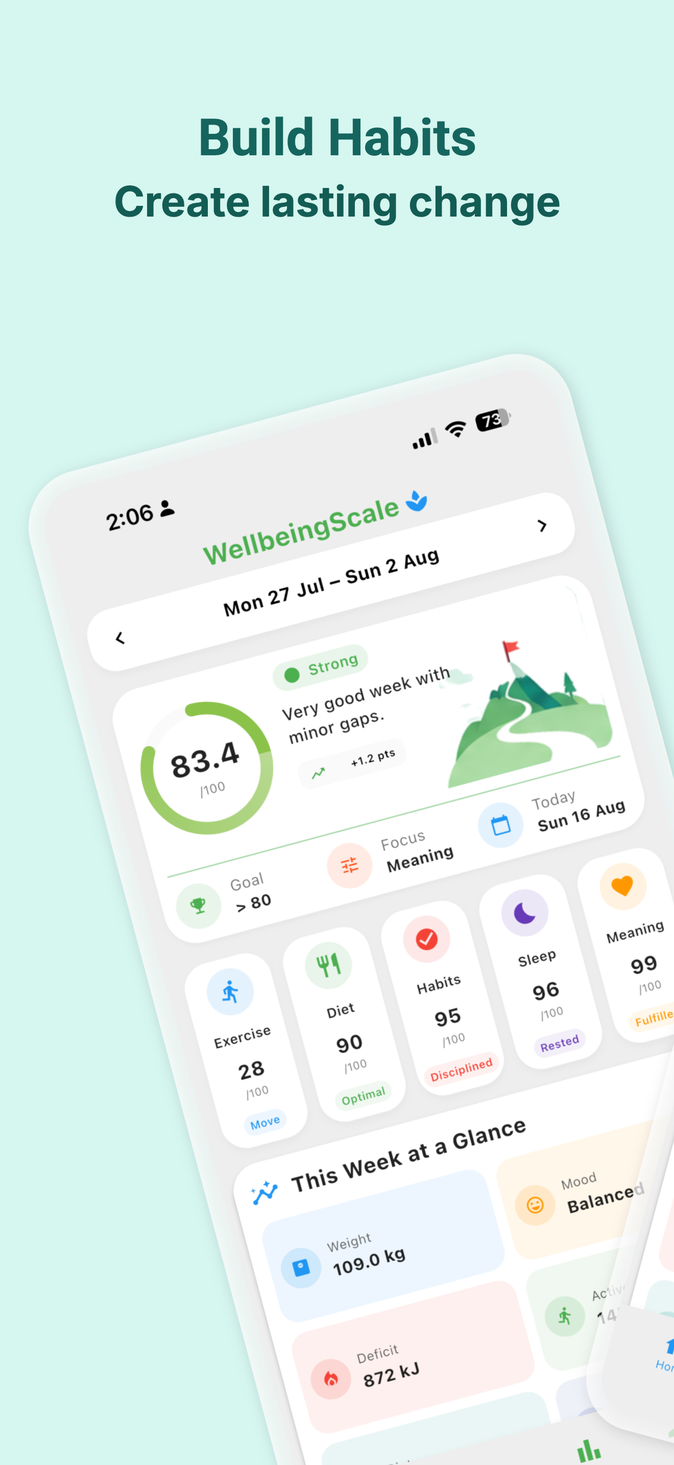 WellbeingScale: Habit Builder screenshot 2