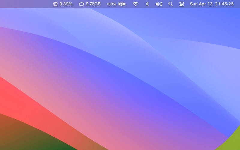 CPU & Memory MenuBar app screenshot