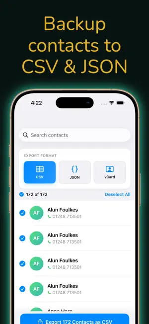 Contacts Export & Import screenshot 2