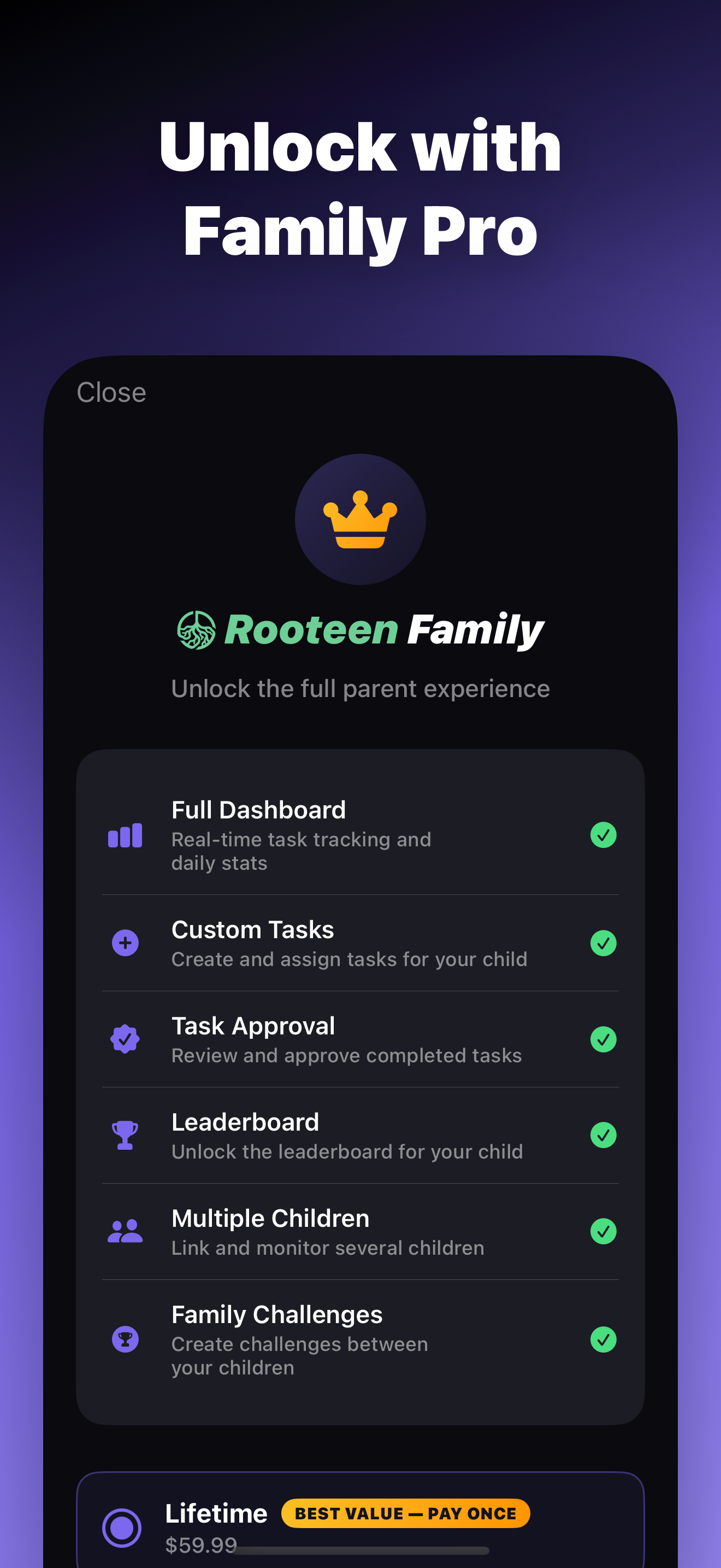 Rooteen Family: Habits Tracker