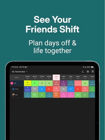 DutyFusion: Shift Planner iPad screenshot