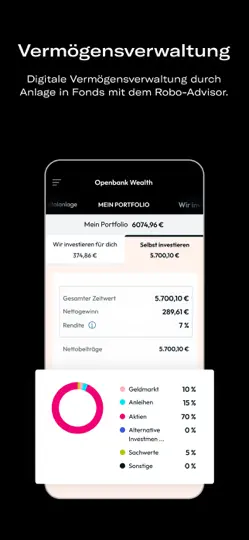 Screenshot von Openbank Deutschland – Banking auf dem iPhone 4