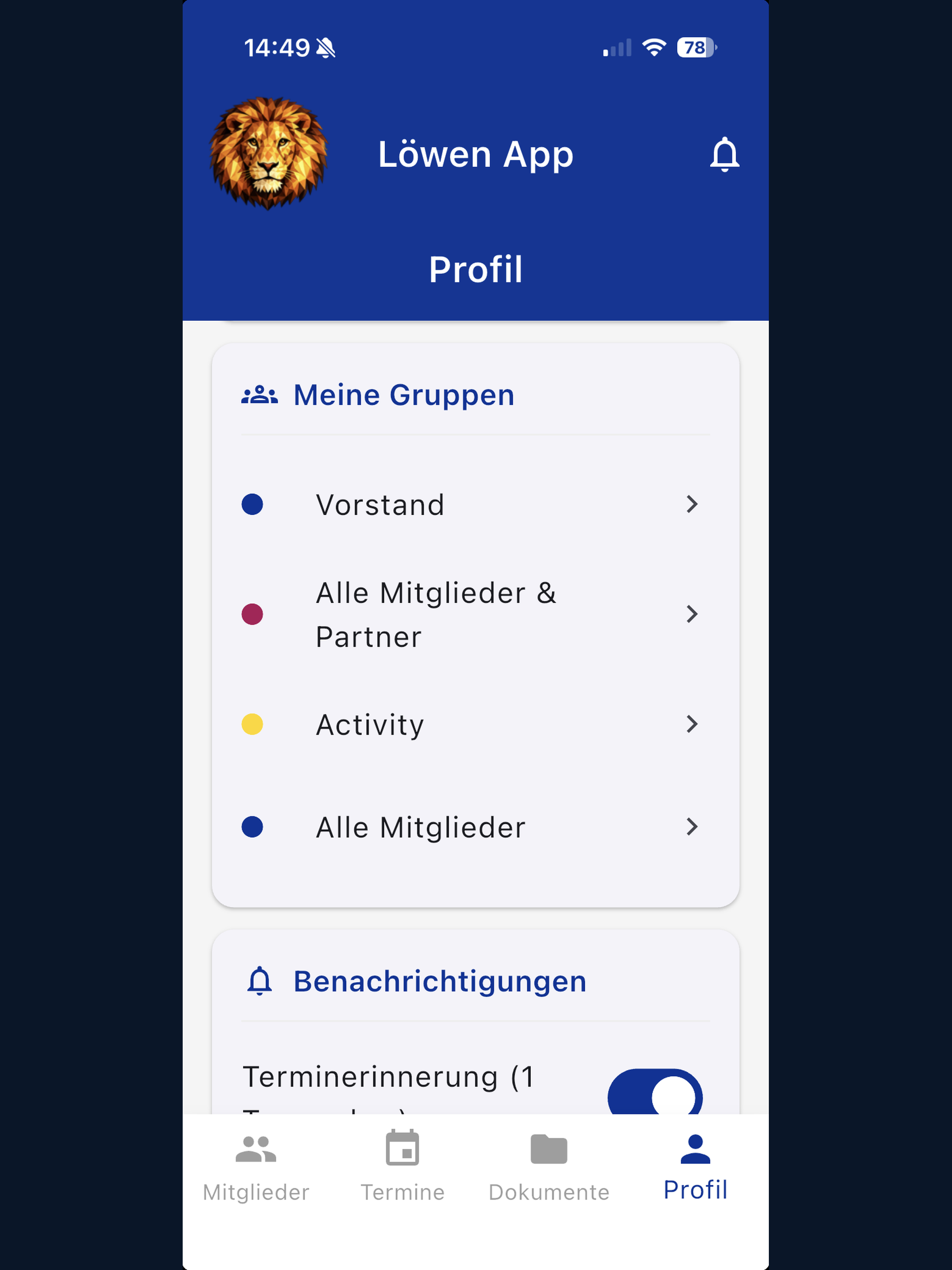 Löwen Club-App