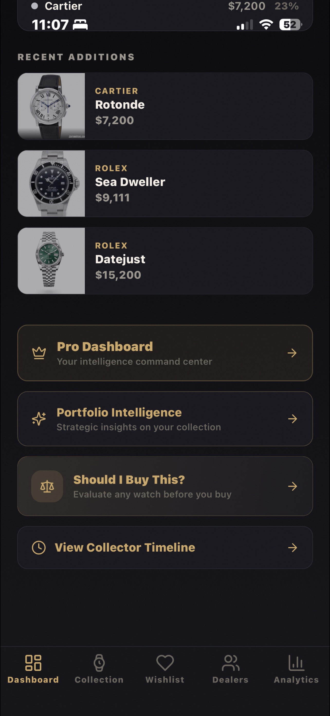 Screenshot 3 of ChronoVault Watch Portfolio
