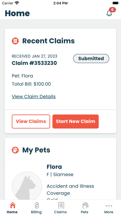 Spot Pet Insurance Screenshot