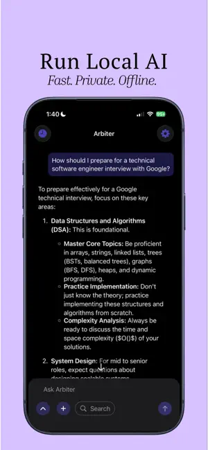 Arbiter - Local AI Chat screenshot 2