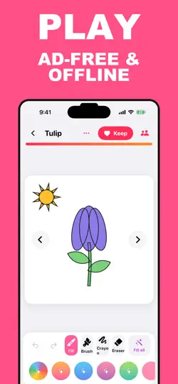 Capture d'écran de Flower Coloring Book Kids sur iPhone 1