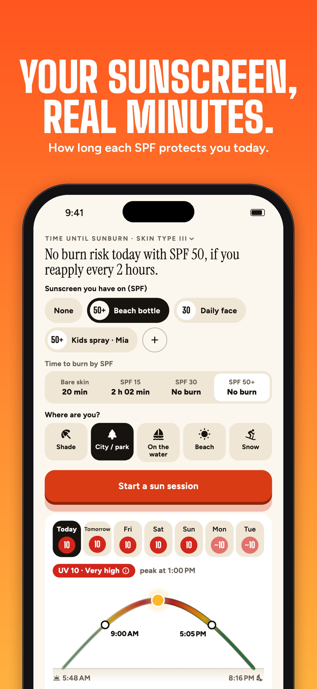 Screenshot 3 of Skinclock: UV Index & SPF