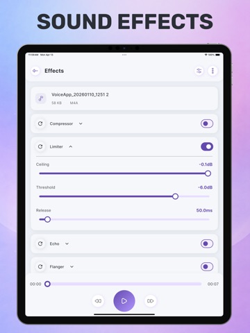 Easy Music Speed Changer iPad screenshot