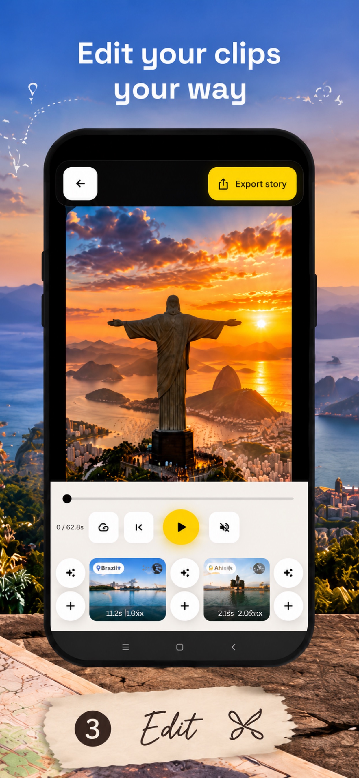 Screenshot 3 of FlyVibe: Travel Video Maker